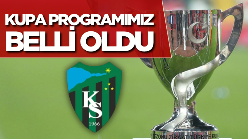 Kupa programımız belli oldu 