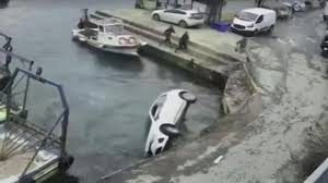 Kontrolden çıktı, denize uçtu!