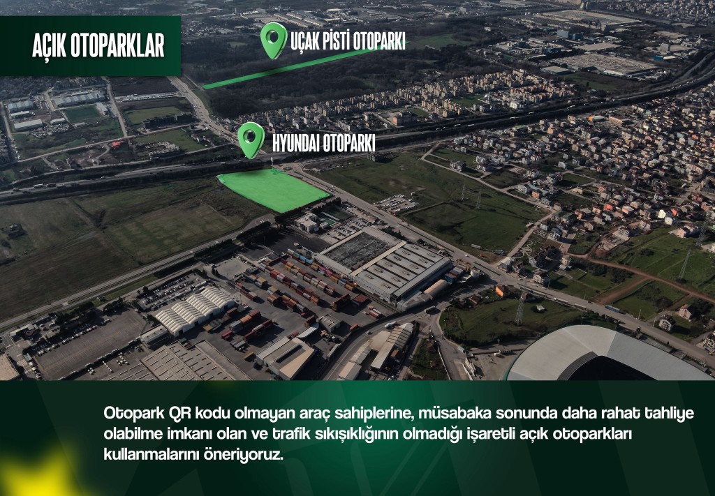 Kocaeli Stadyumu'nda otopark düzenlemesi 