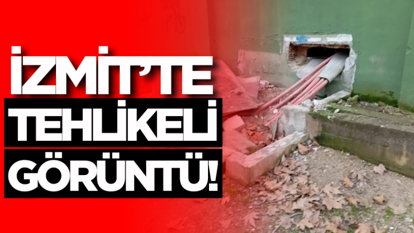 İzmit’te tehlikeli görüntü! 