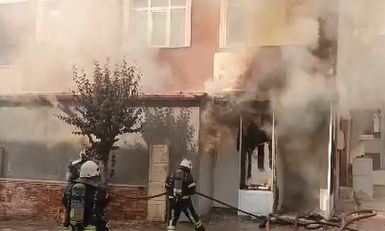 Kocaeli'de alevlere dozerle müdahale edildi