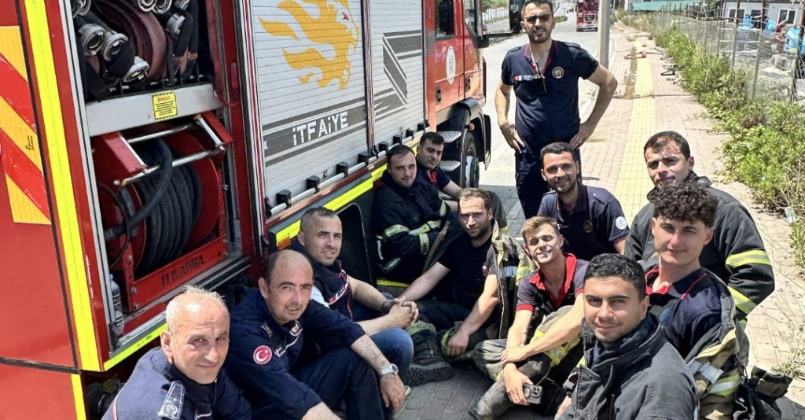 Kocaeli İtfaiyesi 7 dakikada olay yerinde!
