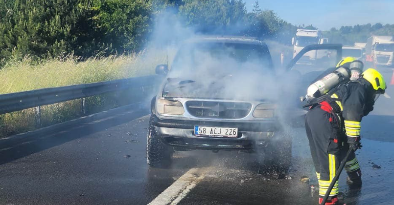 TEM Otoyolu’nda cip alevlere teslim oldu