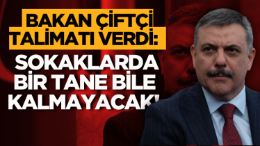 Bakan Çiftçi talimatı verdi: Sokaklarda bir tane bile kalmayacak!