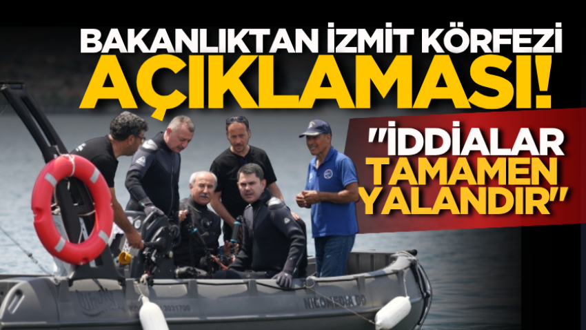 Bakanlıktan İzmit Körfezi açıklaması! "İddialar tamamen yalandır" 