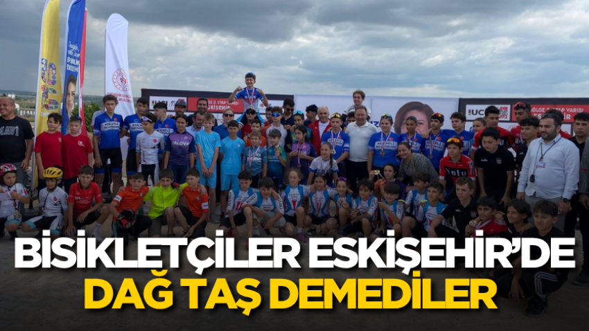 Bisikletçiler Eskişehir’de dağ taş demediler 