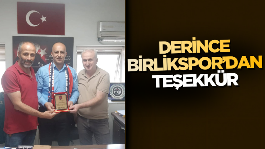 Derince Birlikspor’dan teşekkür