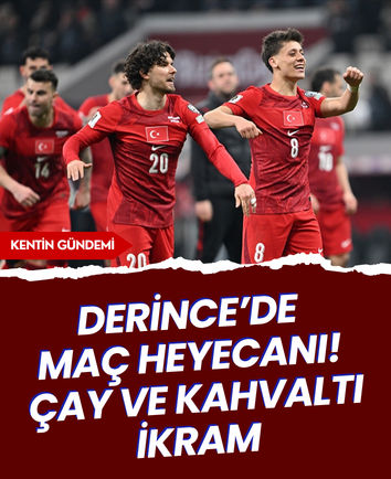 Derince’de maç heyecanı! Çay ve kahvaltı ikram