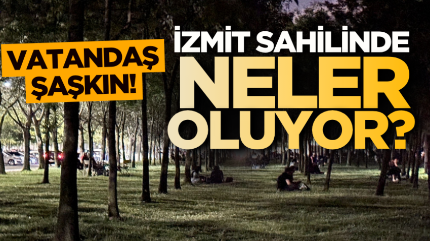 İzmit sahilinde neler oluyor? Vatandaş şaşkın!
