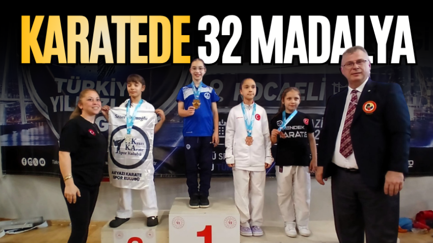 Karatede 32 madalya