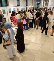 Kartepe'de "Ahenk" resim sergisi sanatseverlerle buluştu