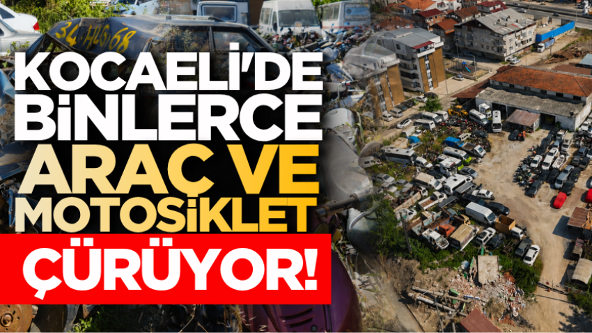 Kocaeli'de binlerce araç ve motosiklet çürüyor!