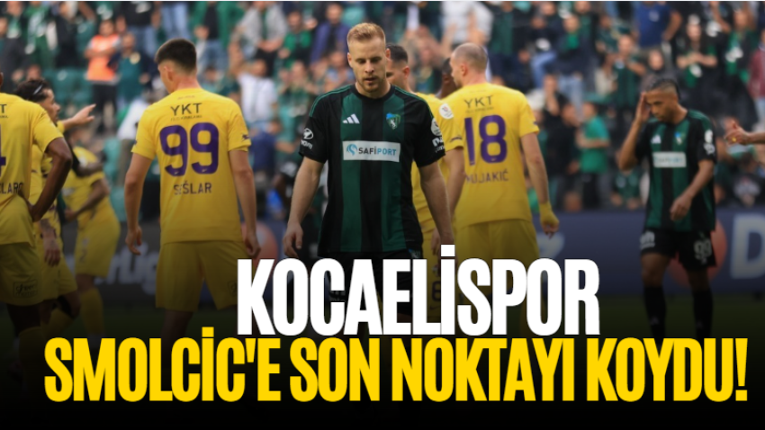 Kocaelispor, Smolcic'e son noktayı koydu! 