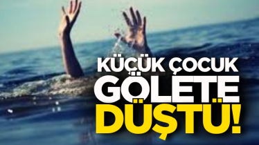 Küçük çocuk gölete düştü!
