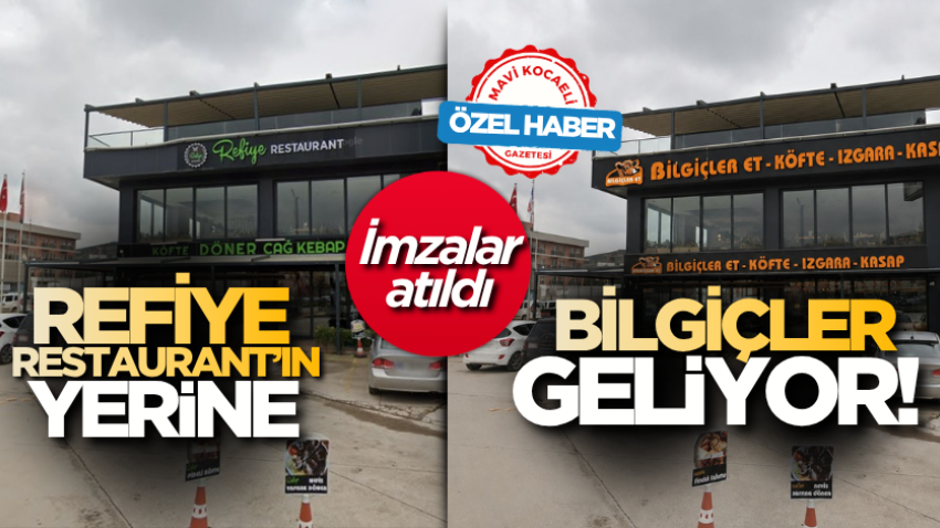 Refiye Restaurant’ın yerine Bilgiçler geliyor! İmzalar atıldı