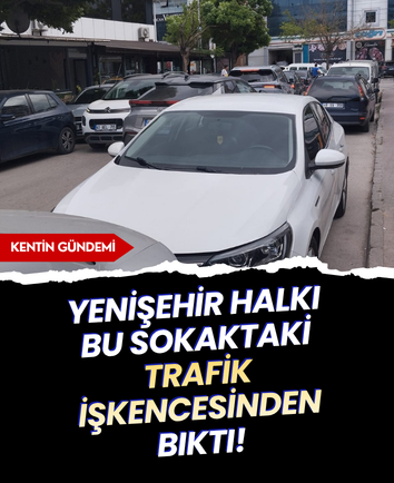 Yenişehir halkı bu sokaktaki trafik işkencesinden bıktı!
