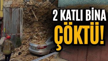 2 katlı bina çöktü!