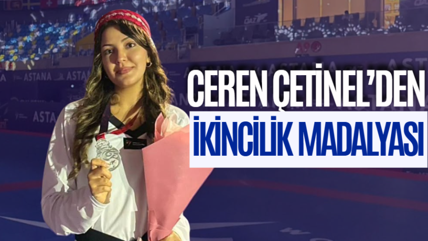 Ceren Çetinel’den ikincilik madalyası