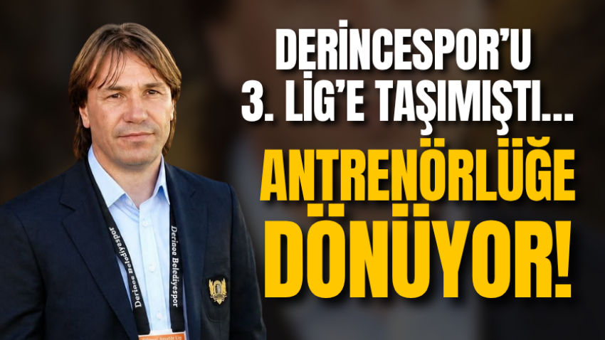Derincespor’u 3. Lig’e taşımıştı… Antrenörlüğe dönüyor!