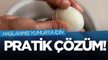 Haşlanmış yumurta için pratik çözüm!