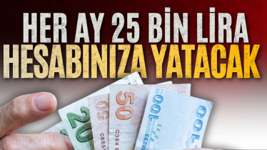 Her ay 25 bin lira hesabınıza yatacak: İşte şartlar! 