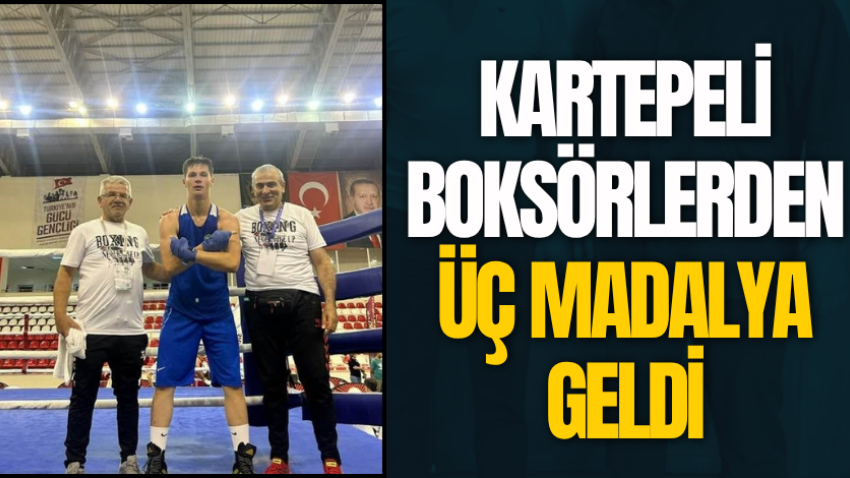 Kartepeli boksörlerden üç madalya geldi