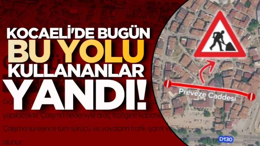 Kocaeli'de bugün bu yolu kullananlar yandı! 