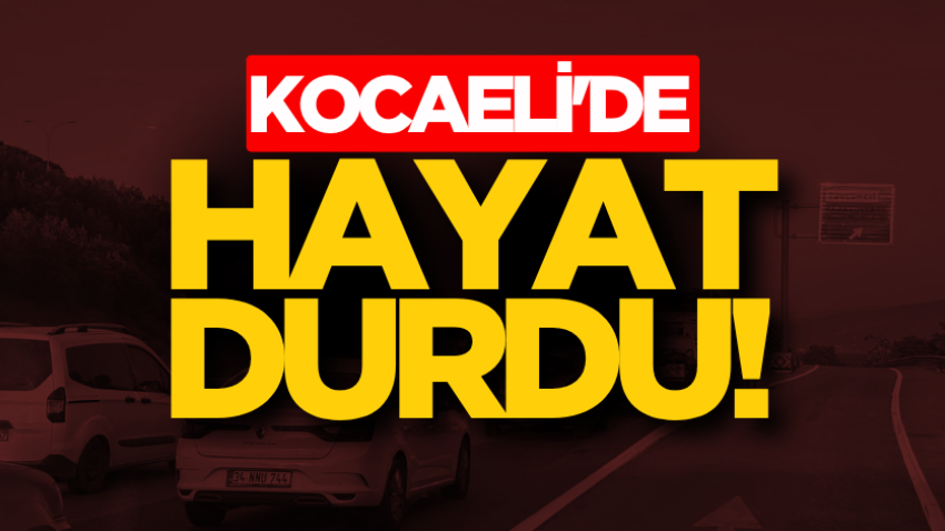 Kocaeli'de hayat durdu! 