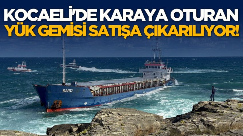 Kocaeli'de karaya oturan yük gemisi satışa çıkarılıyor!