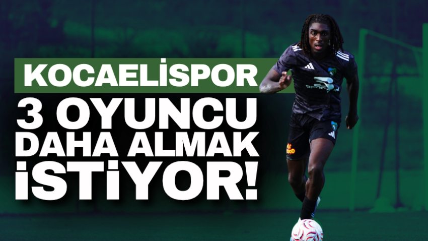 Kocaelispor 3 oyuncu daha almak istiyor!