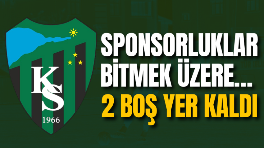 Sponsorluklar bitmek üzere… 2 boş yer kaldı