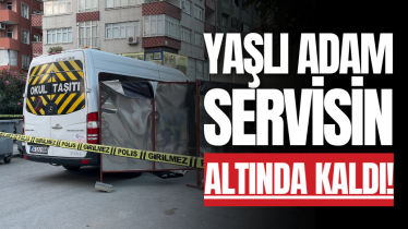 Yaşlı adam servisin altında kaldı!