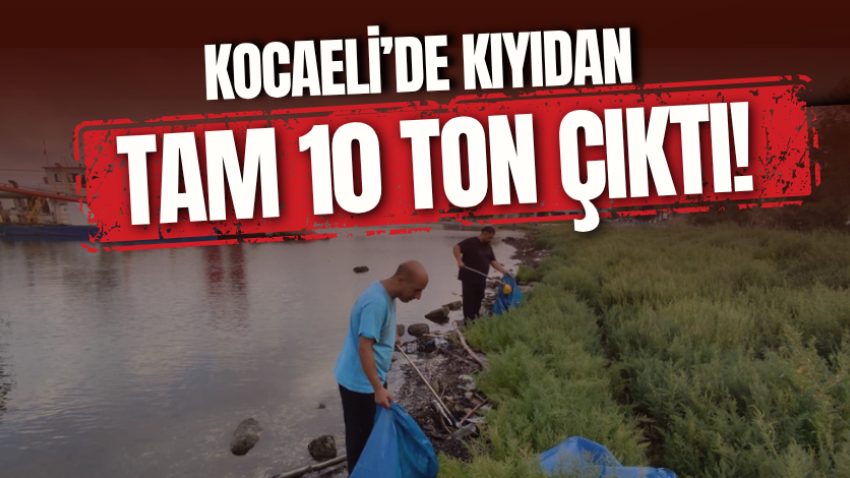 Kocaeli’de kıyıdan tam 10 ton çıktı!
