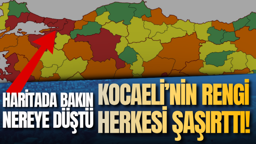 Kocaeli’nin rengi herkesi şaşırttı! Haritada bakın nereye düştü 