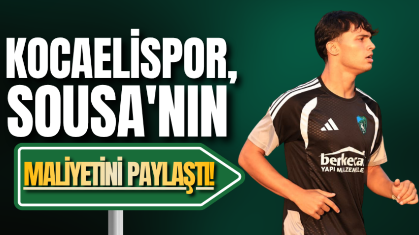 Kocaelispor, Sousa'nın maliyetini paylaştı!
