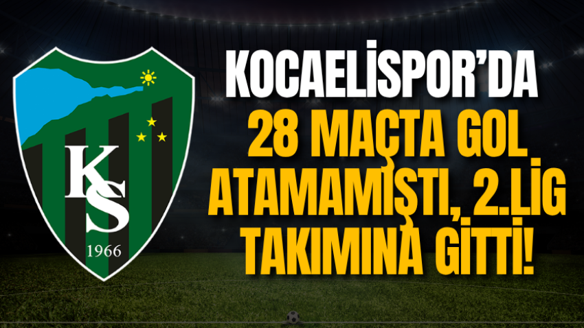 Kocaelispor’da 28 maçta gol atamamıştı, 2.Lig takımına gitti!