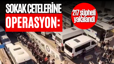 Sokak çetelerine operasyon: 217 şüpheli yakalandı