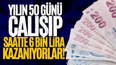 Yılın 50 günü çalışıp, saatte 6 bin lira kazanıyorlar!