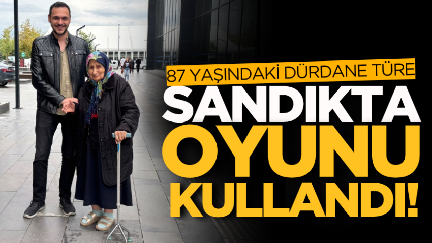 87 yaşında sandığa gelip oyunu kullandı!