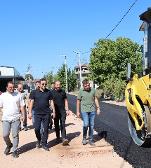 Başkan Özlü saha çalışmalarını inceledi