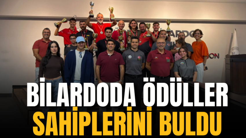 Bilardoda ödüller sahiplerini buldu