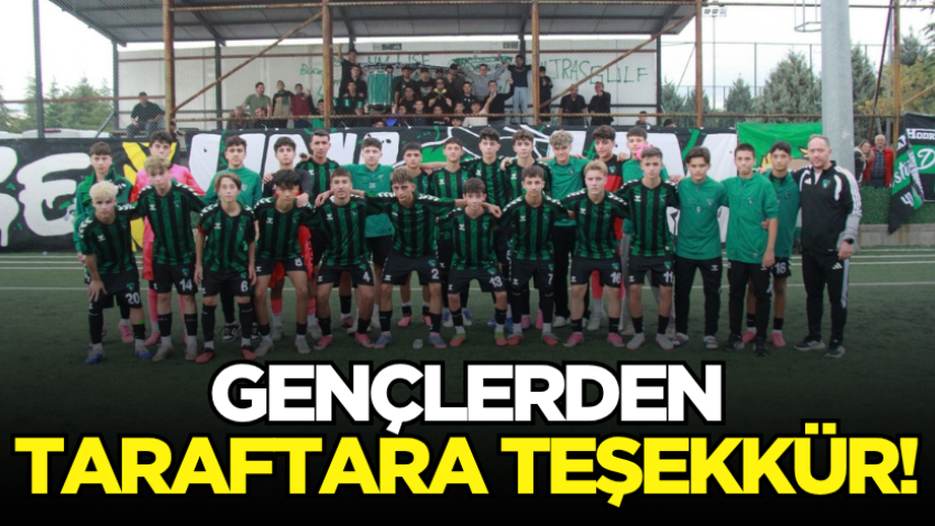 Gençlerden taraftara teşekkür!