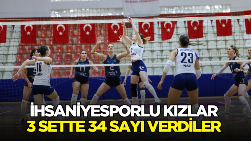 İhsaniyesporlu kızlar 3 sette 34 sayı verdiler 