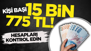 Kişi başı 15 bin 775 TL! Hesapları kontrol edin 