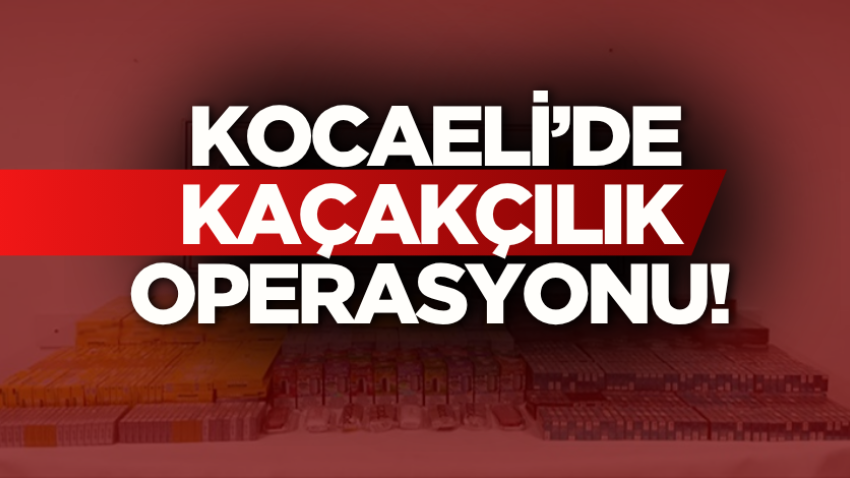 Kocaeli'de kaçakçılık operasyonu!