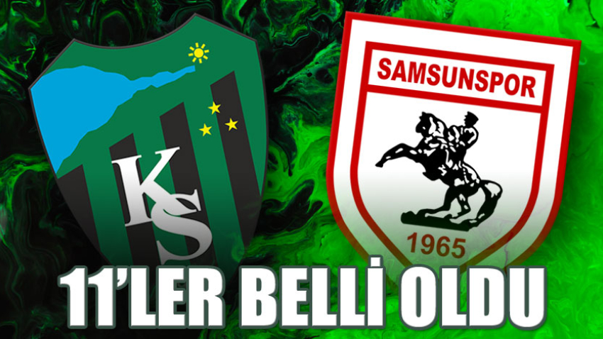 Kocaelispor – Samsunspor maçının kadroları belli oldu