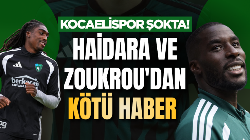 Kocaelispor şokta! Haidara ve Zoukrou'dan kötü haber 