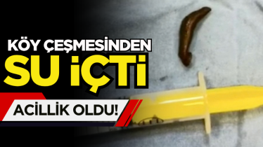 Köy çeşmesinden su içti, acillik oldu!