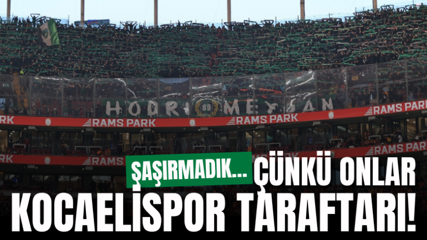 Şaşırmadık… Çünkü onlar Kocaelispor taraftarı!