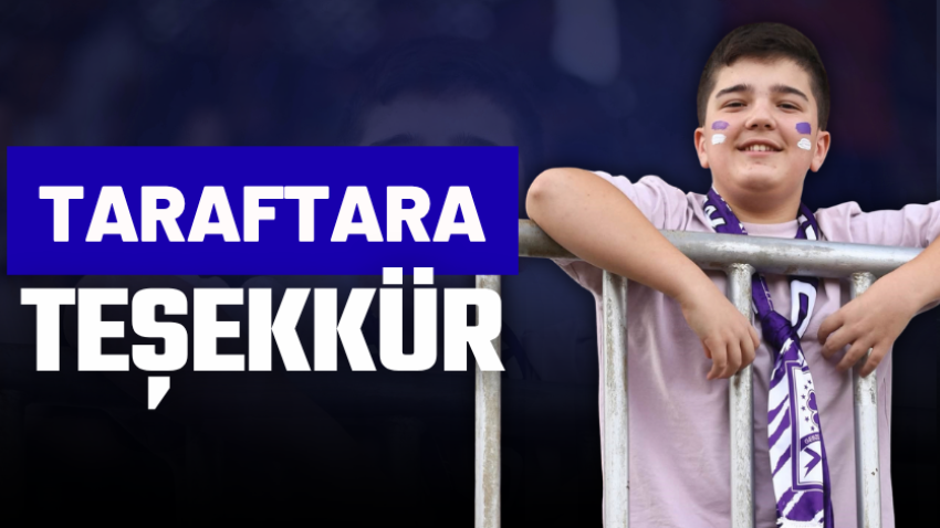 Taraftara teşekkür